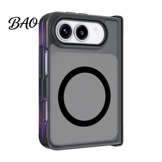 Ergonomic Stand Case for Phone Magnetic Foldable iPhoneDuo, Full Hinge Protection, Rotating Ultra-Thin Kickstand, Drop Anti-Yellow Shockproof
