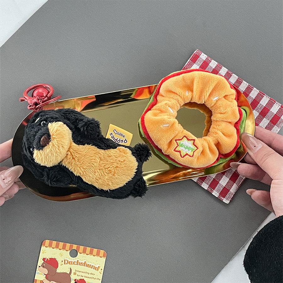 Милая кукла-собака такса, одетая кукла-собака, брелок, забавный модный кулон для сумки, брелок для автомобиля