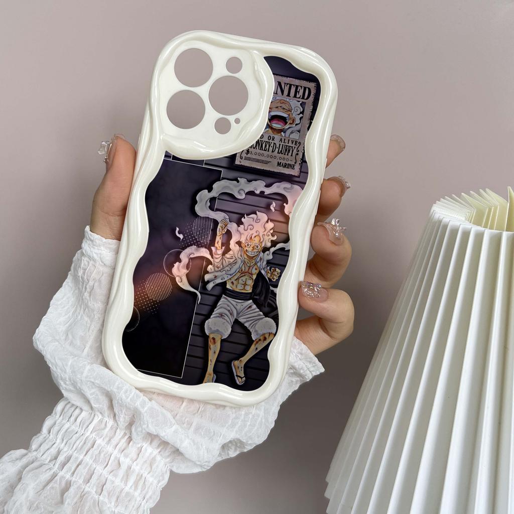 Ae92 One Piece Luffy Gear 5 Protective Phone Cases for Apple iPhone 16 15 14 13 Pro Max 11 12 Mini XR 7 8 6s Plus XS Max SE Wave TPU Back Cover