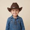 Felt Kids Cowboy Hat Solid Color Top Hat Retro Western Cowboy Hat  Costume Accessories