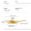 COOKER KING Non-Stick Frying Pan, Flat Bottom Pan, Wok, Egg Pan, 26cm, Low Smoke, Compatible with Induction Cooker, XMF26JG