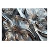 Wallpaper Elegant Silver Glass Flowers