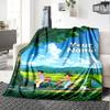 Name Custom Anime Sinchan Print Flannel Blanket High Quality Warm Comfortable Cover for All Seasons Perfect for Gifts Home Decor