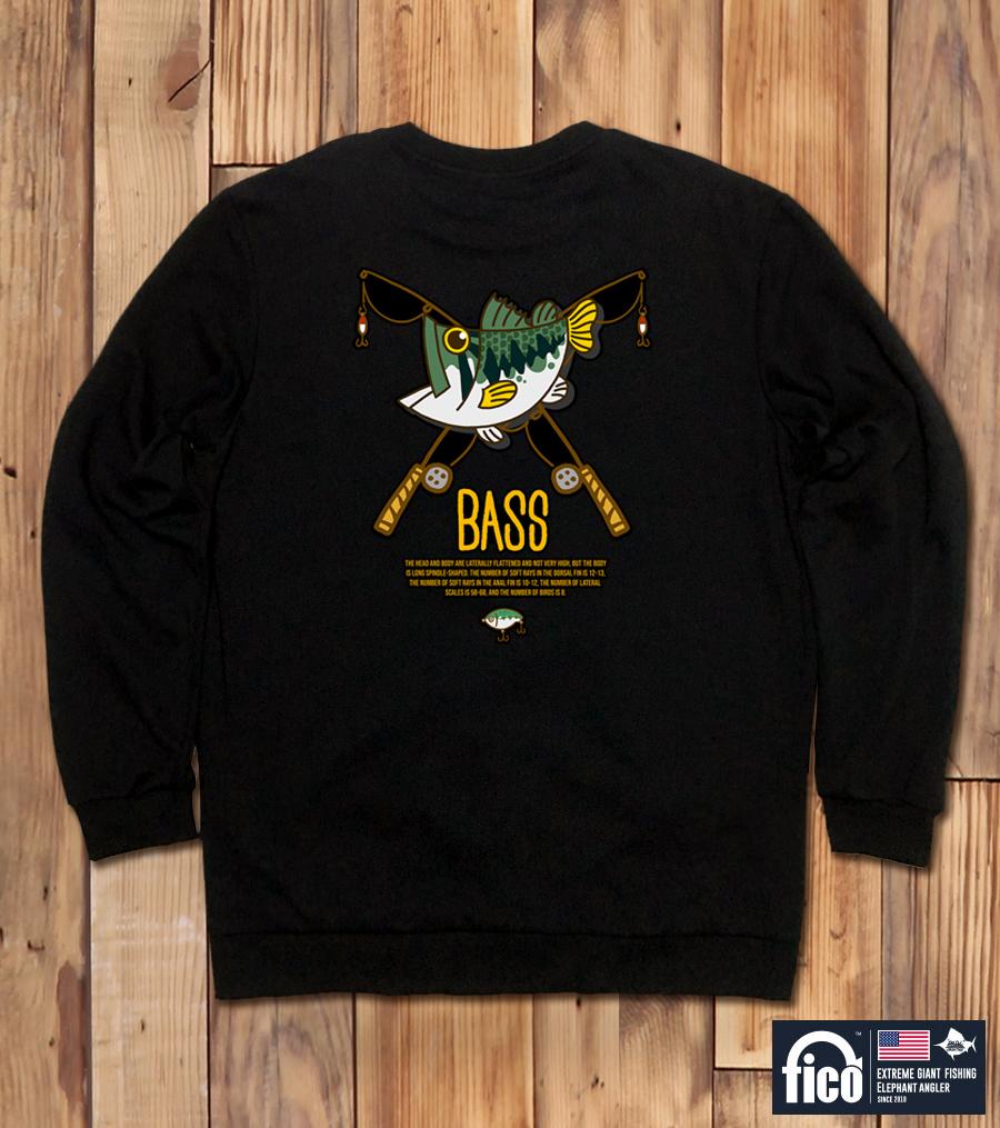 DOLDOL Fico-Mtm-111 Extreme Fishing Brand Pico Graphic Sweatshirt Long Sleeve