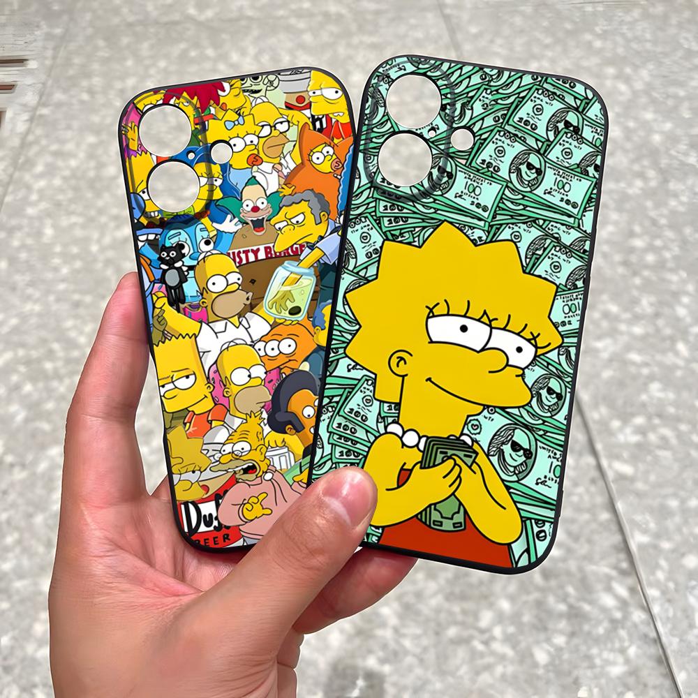 Cartoon S-Simpsons Phone Case For Iphone 17 Pro Max 15 16 Pro 14 Plus 13 11 12 Xr X Xs 7 8 SE Plus Back Cover