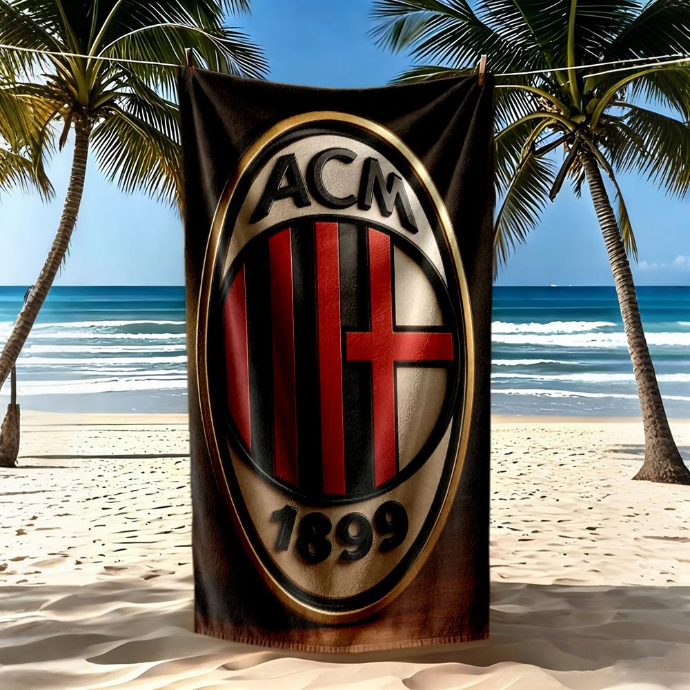 Ac Milan Beach Towel Quickdry Soft Microfiber Comfortable Lightweight