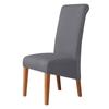 High Back Solid Color Chair Cover XL Size High Elasticity Smooth Fabric Chair Covers for Dining Room Kitchen Stretch Home Decor