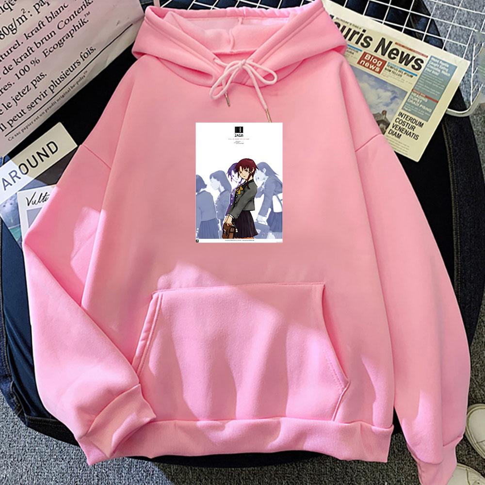 Lain Serial Experiments японская аниме-печатная толстовка с капюшоном мультяшный принт ретро-толстовка поп-милая одежда пуловеры