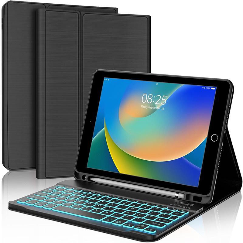 Чехол-клавиатура с подсветкой Bluetooth для Galaxy Tab A9+ 11 дюймов: Съемный, Защитный, Мягкая оболочка