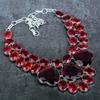 Mozambique Garnet Handmade 925 Sterling Silver Jewelry Necklace 18" C8W53