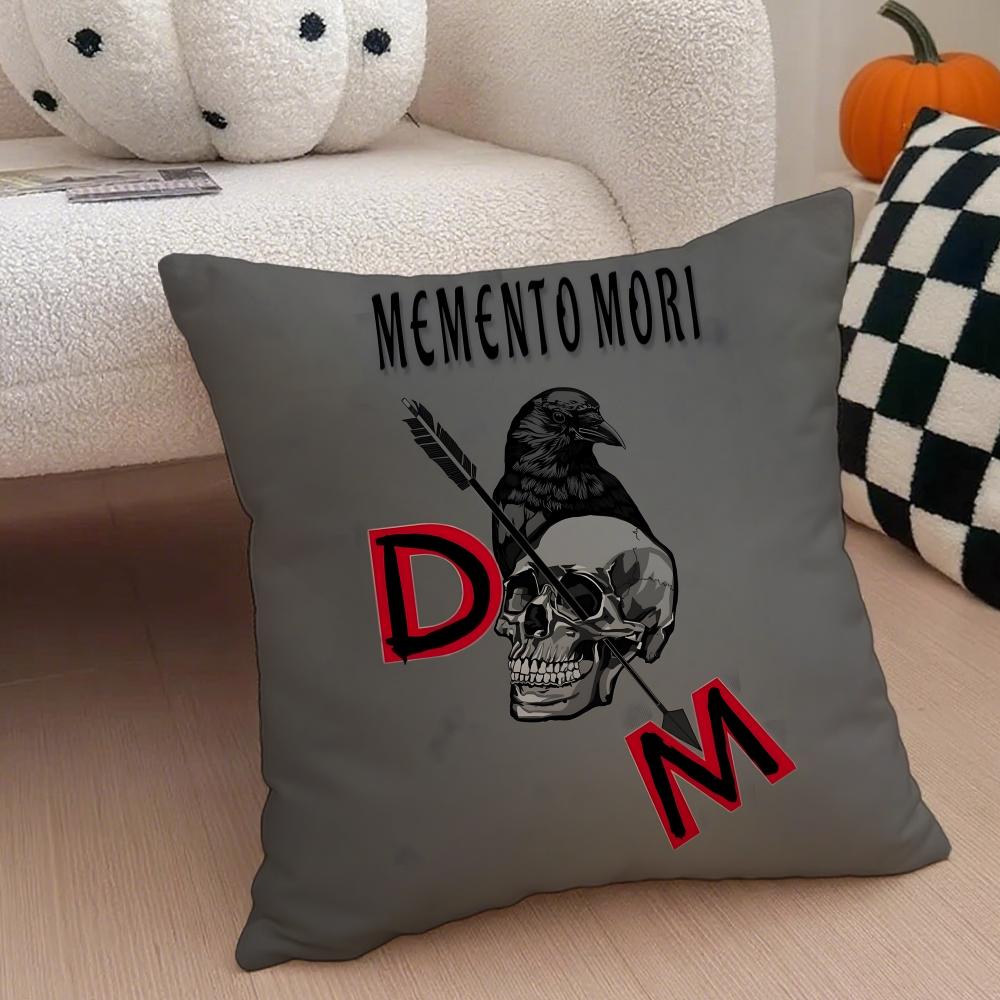 DDepeche Mode logo Cushion Cover Throw Pillow Cover Hidden Button Durable Polyester Chair Cushion