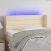 VidaXL LED Headboard Bedroom Furniture Single Bed Accessory Headboard Bed Frame Interior Cream 3123355