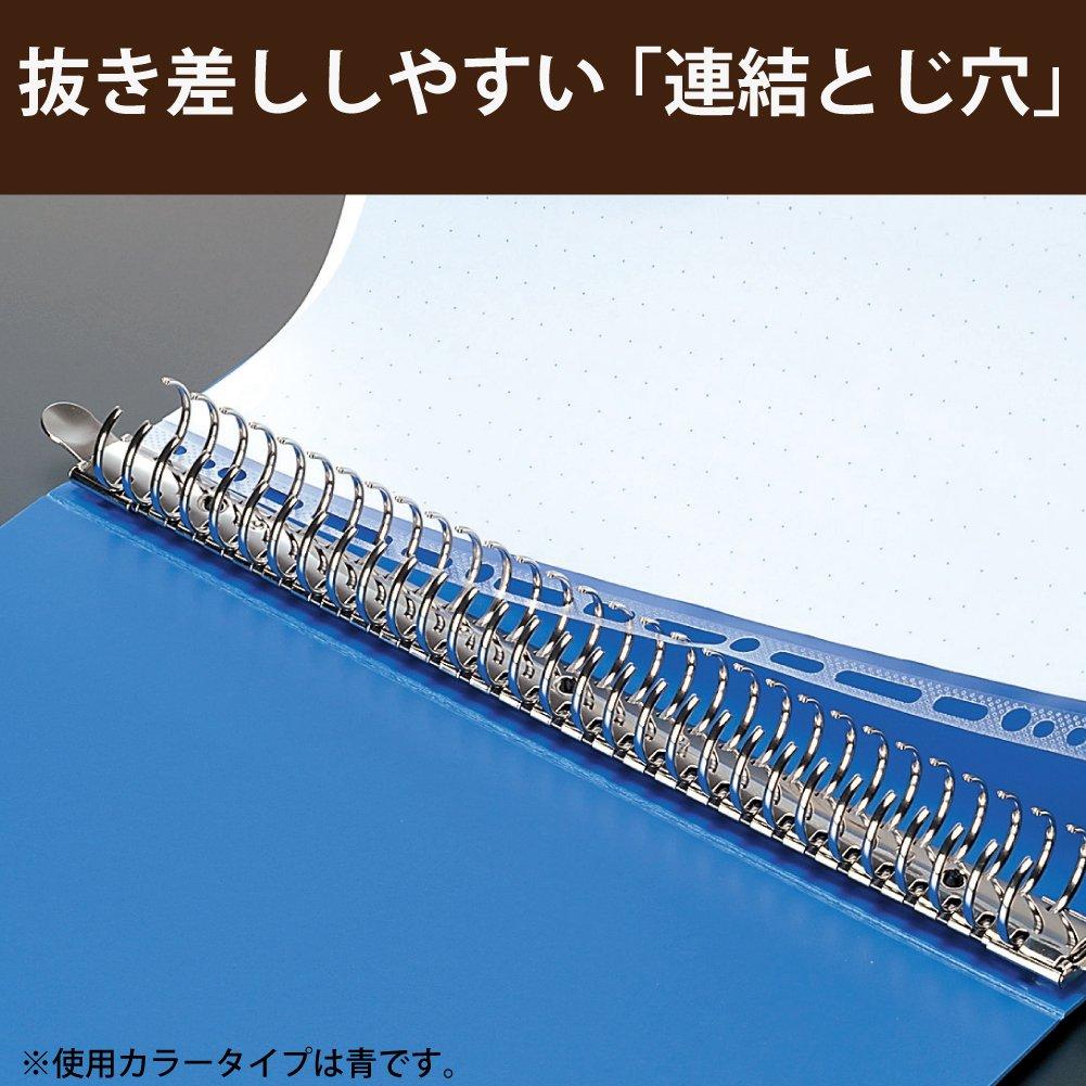 Kokuyo File Clear Wave A4 25 File, Cut, Refillable, Size, Vertical, Sheets, La-T740NDM