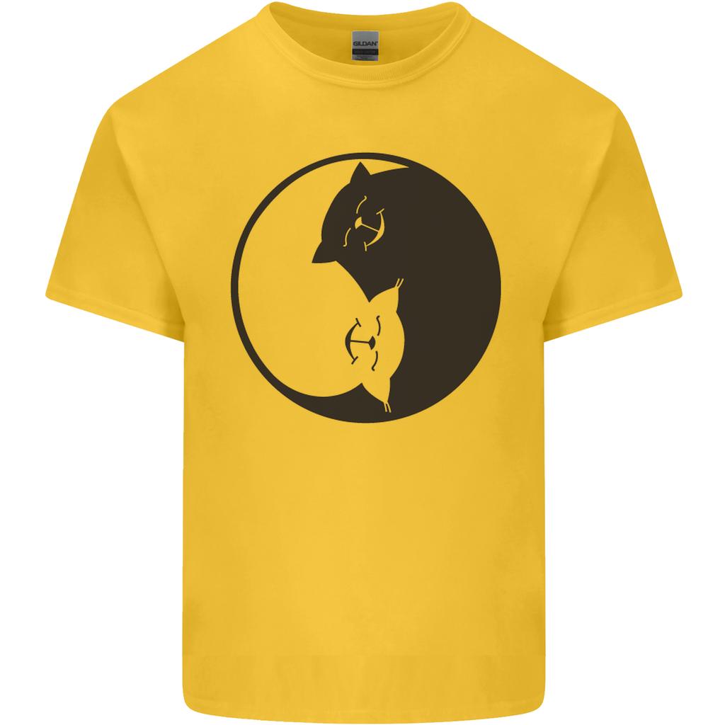 Yin Yang Cat Lover Funny Kitten Pet Unisexs Light Cotton TShirt