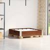 VidaXL Brown Pallet Collar 100x100 Cm Solid Pine Wood, Pallet Side, Pallet Box, Pallet Stacking Frame, 4010288
