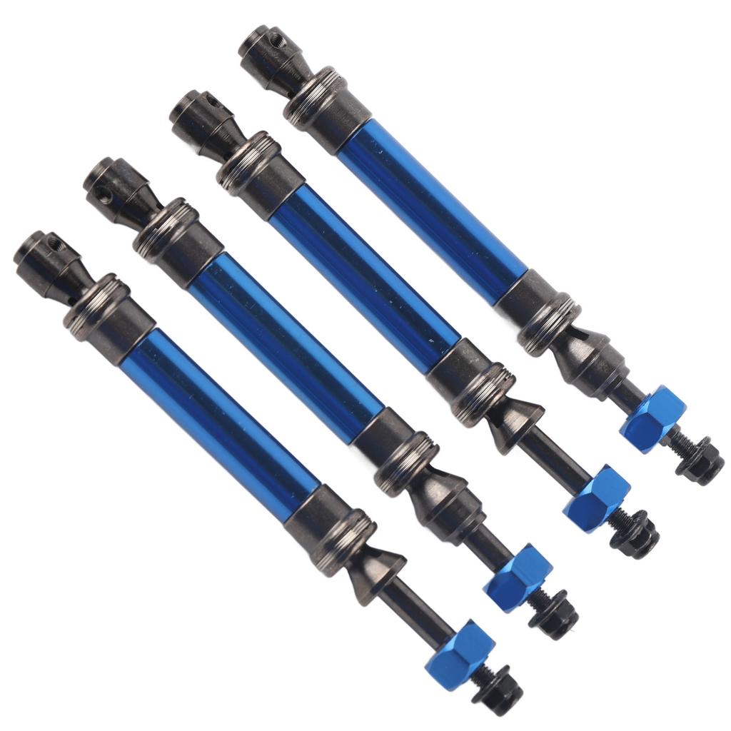 4Pcs CVD Front Rear Drive Shaft Metal Transmission Axle for Traxxas Slash 4X4 1 10 RC CarDark Blue