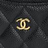 Chanel Классический держатель для карт из зернистой кожи с ромбовидной прострочкой Женские аксессуары Черный A31510-Y01864-C3906