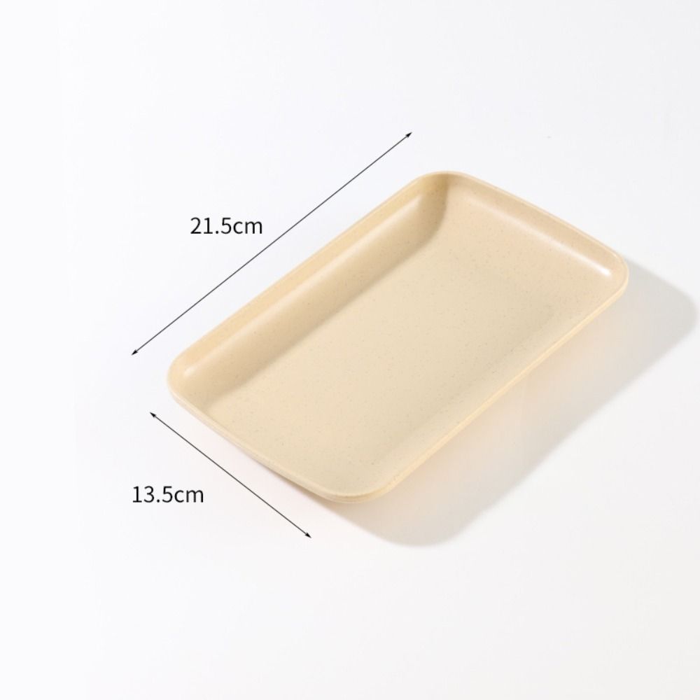 Прочный пластиковый поднос для закусок из пшеничной соломы, квадратный поднос, новые столовые приборы для еды