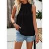 Элегантный весенне-летний однотонный топ без рукавов для женщин, пуловеры, блузки