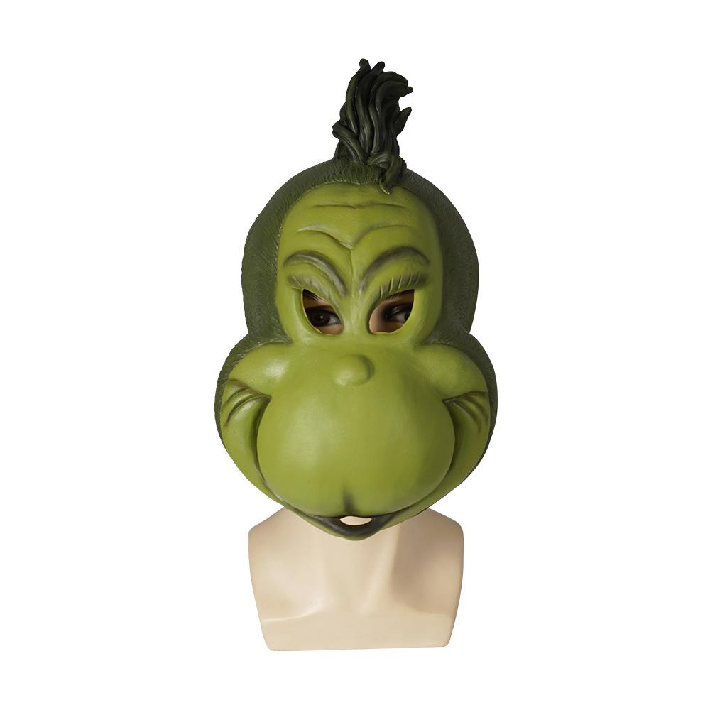 Grinch Christmas Costume Set - Green Furry Monster Full Body Outfit for Halloween Events