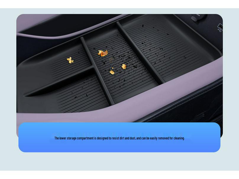 Dark Blue Center Console Storage Box for L06 Car Armrest: 26 Models Compatible