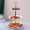 3-Tier Cupcake Stand Holder Plastic Serving Platter for Afternoon Tea Dessert Display Stand for Weddings Parties