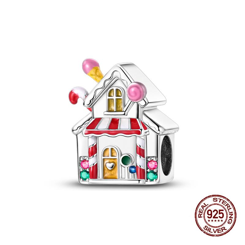 Зимние Шармы Медь Лось Медведь Санта Клаус Шармы Бусины Подходят для Оригинальных Браслетов Для Женщин Сделай Сам Праздничные Ювелирные Изделия Подарки