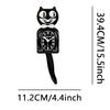 Wall Clock Creative DIY Cat Acrylic Wall Clock with Swing Tail Pendulum for Living Room Bedroom Kitchen Home Décor