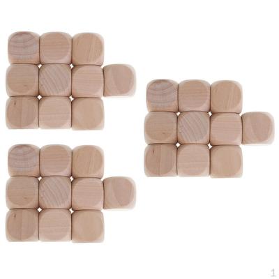 30 шт. Деревянные заготовки D6 3 для DIY украшения и крафт-проектов