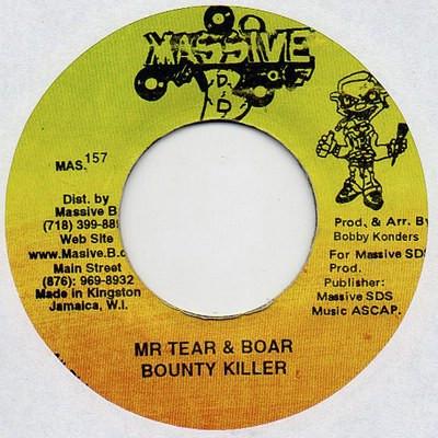 7-дюймовая пластинка BOUNTY KILLER - Mr Tear & Boar MAS157 Massive B 1998 US Reggae, Ska & Dub Б/у