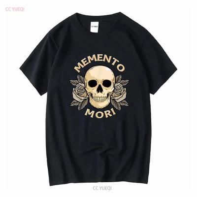 НОВЫЙ ОГРАНИЧЕННЫЙ Memento Mori Стоицизм Философия Смертности Цитата Футболка винтажная Стиранный Унисекс графический мужской streetwear