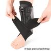 Adjustable Ankle Brace with Dual Aluminum Splints Ankle Stabilizer Knob-Controlled Compression X-Type
