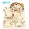 Wooden Three-dimensional Jigsaw Puzzle Mechanical Track Ball Children DIY Intelligence Development Assembled Model Scientific Experimental Toys