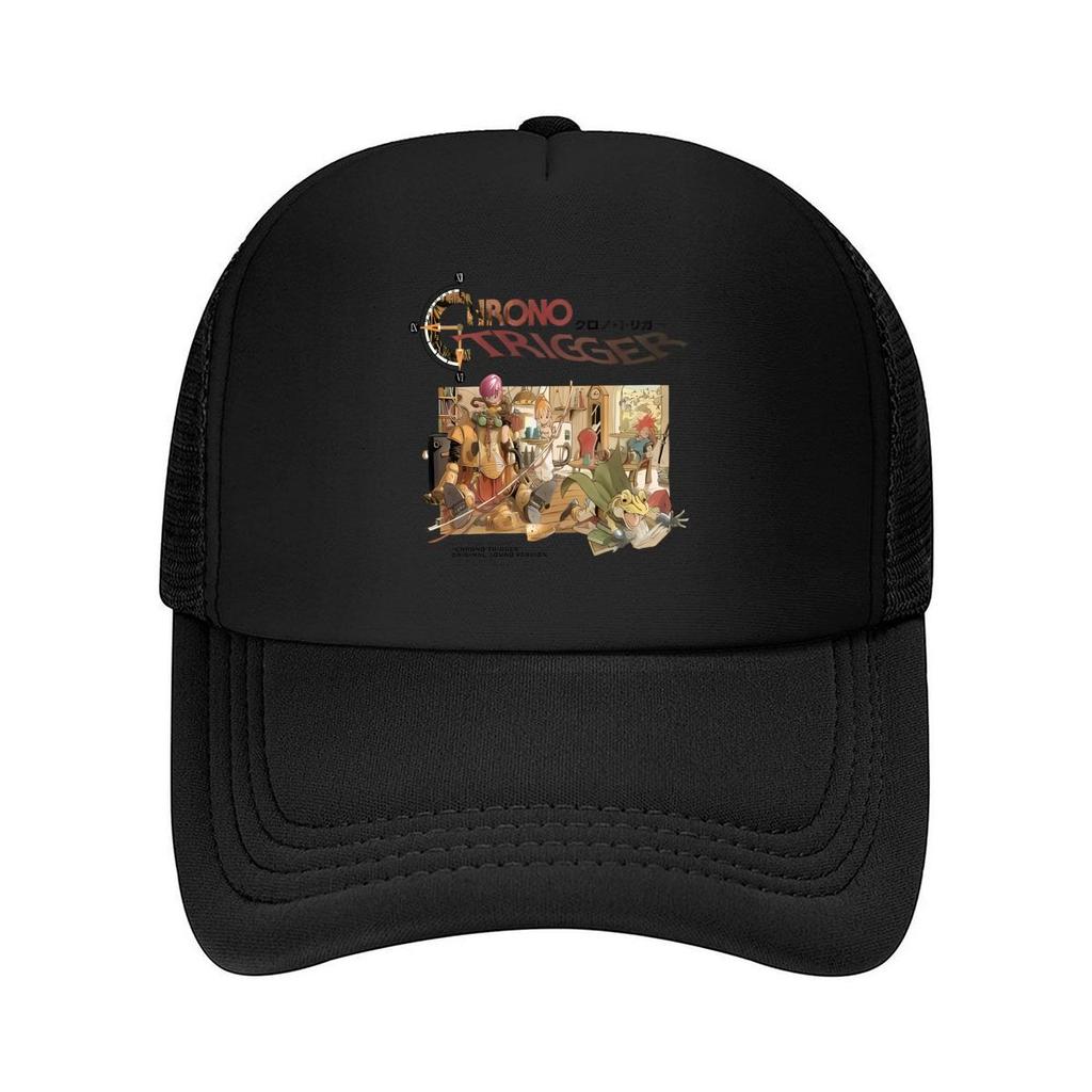 Chrono Trigger Anime Fashion Mesh Baseball Cap Breathable Casual  Hats Outdoor For Unisexs And Womens