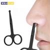 Ножницы для волос в носу Мини-триммер для красоты с круглой головкой из нержавеющей стали Триммер для волос в носу Портативный эргономичный триммер для волос в носу
