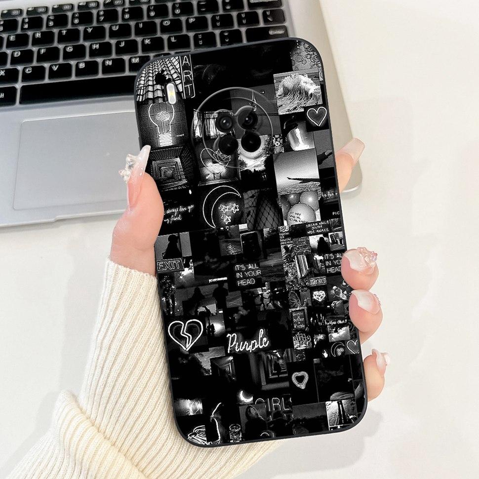 Чехол для Huawei Y9a FRL-23 FRL-L22 Модный расписной чехол Мягкий силиконовый ТПУ Чехол для телефона Для Huawei Y 9a Y9a Задняя крышка