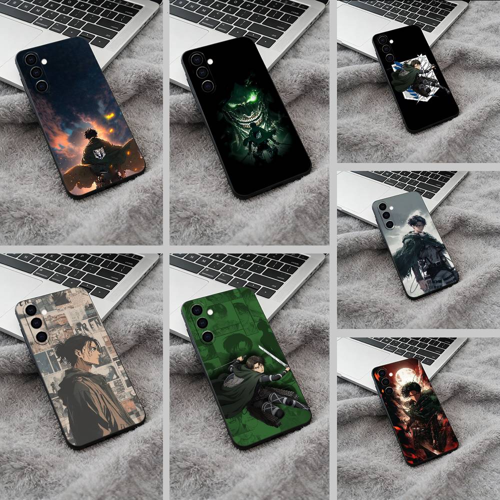 A-ttack -on -Titan -Eren Y-Yeager Phone Case For Samsung Galaxy A73,A71 A72,A70,A53,A52,A51,Soft Silicone Black Cover