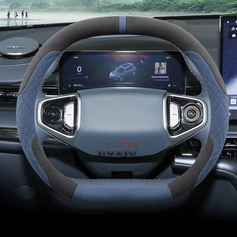 Чехол из замши на руль автомобиля для Ford Tourneo Custom 2024 2025 Нескользящий Автостайлинг Автоаксессуары