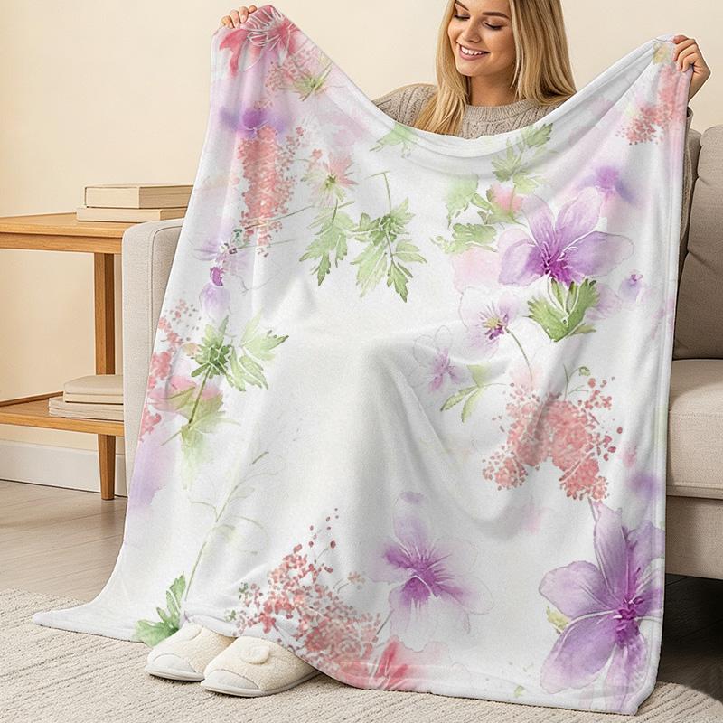 Ultra-Soft Flannel Fleece Blanket, Dense Plush Cozy Throw, Ideal for Home Lounge, Couch Naps, Christmas & Halloween Warm Decor
