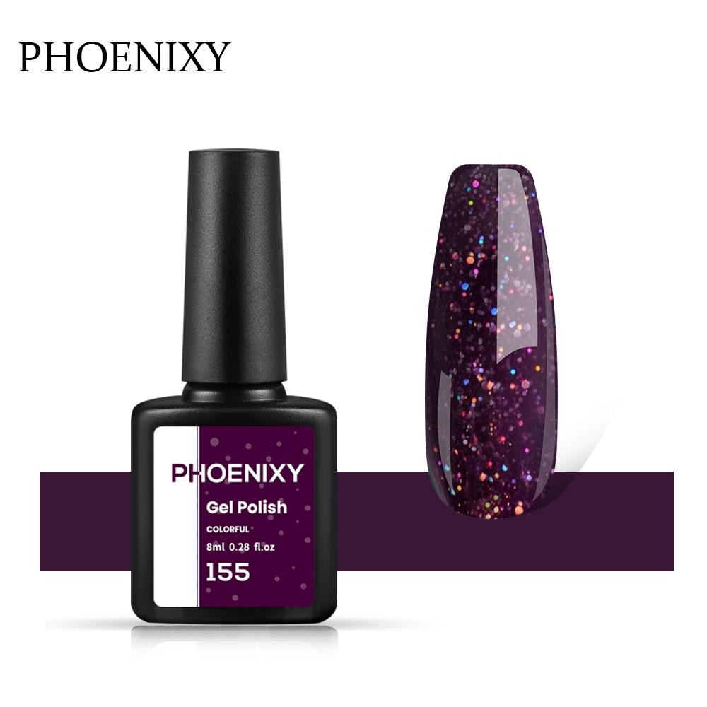 PHOENIXY, 60 цветов, гель-лак для ногтей, долговечный гель-лак, верхнее базовое покрытие, полуперманентный гель-лак, дизайн ногтей «сделай сам»