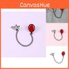 Adorable Cartoon Chain Jewelry Brooch Featuring Cute Red Balloon And Boat Design