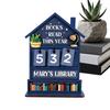 Деревянный ручной трекер прочитанных книг в деревенском стиле, домашний дисплей, трекер прочитанных книг, книжная полка, счетчик книг, знак для полки, стола, стола