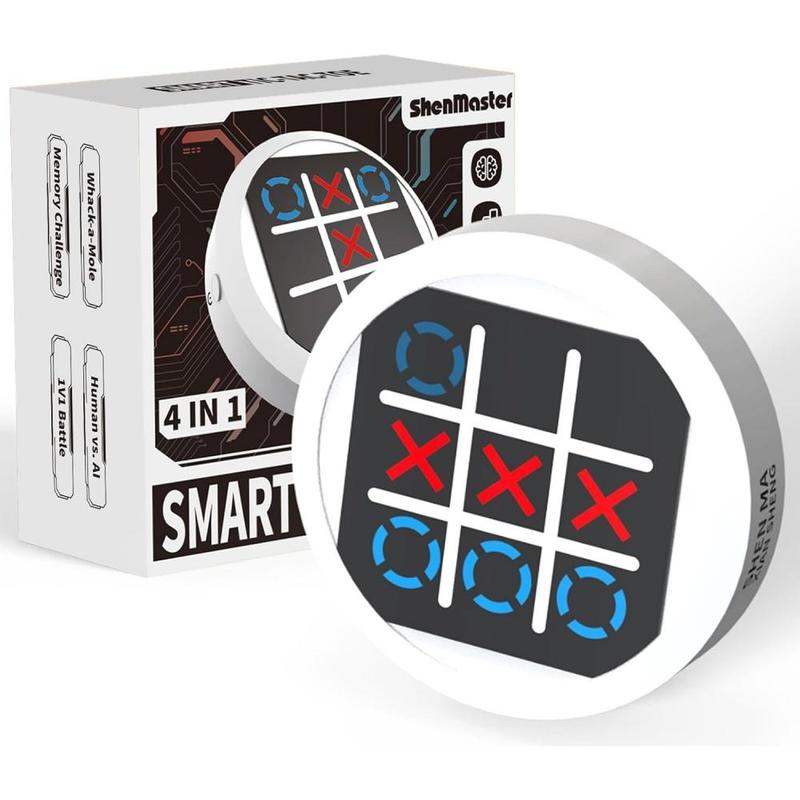 Электронная игра «Крестики-нолики» 4 в 1, портативная игровая консоль-головоломка, дорожные игры для детей и взрослых, образовательные и развивающие память настольные игры
