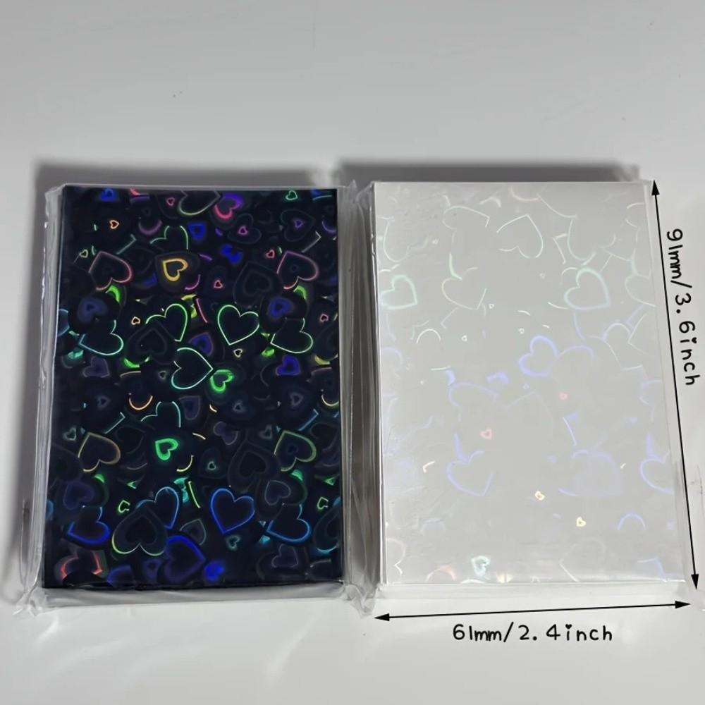 Colored Sleeves Laser Heart Pattern Card Photo Protection Cover  for Korean Idol Photo