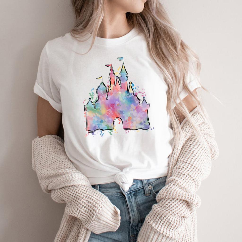 Watercolor Castle T Shirt Princess Castle Shirt Vacation Tshirt Magical Castle Shirts Animal Kingdom T-Shirt Matching Family Tee Unisex