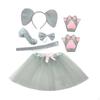 Animal Elephant Costume ,Ears Headband Bowtie Tail Nose,