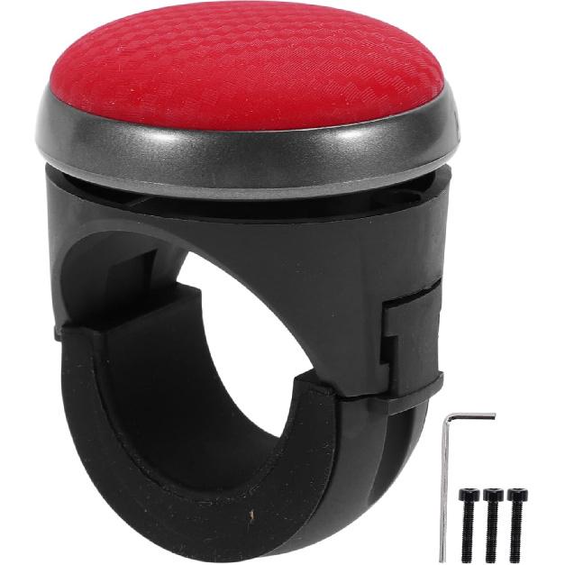 38mm Car Steering Wheel Knob Carbon Fiber Texture Vehicle Steering Wheel Rotator Ball for SUV Pickup Trucks Semi-Trailers Vans Boats Blue Black 1 Set