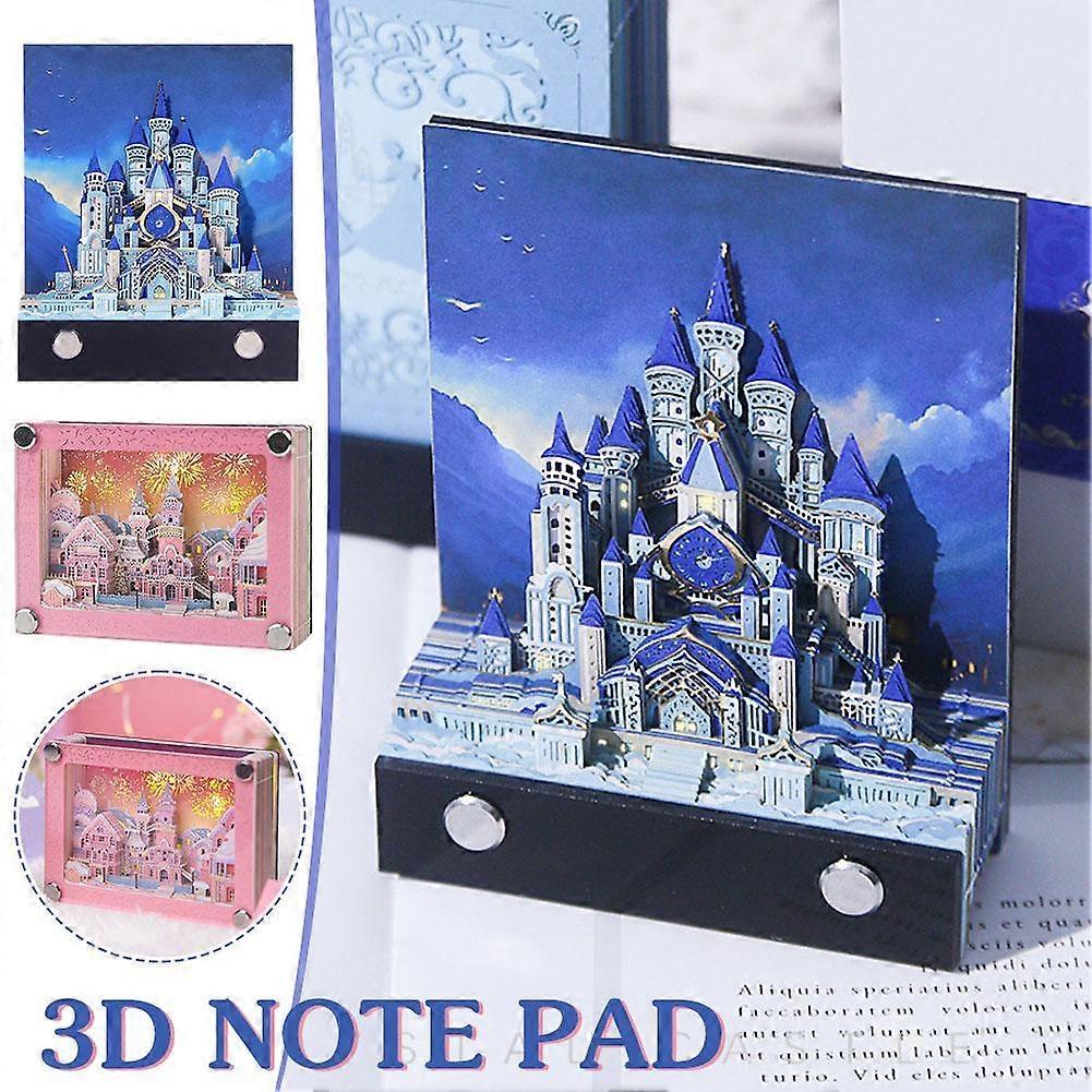 3D Notepad Castle Memo Pad Paper Notes Kawaii Desk Accessories Birthday Gift