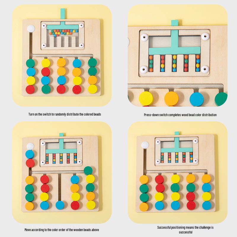 Double-Sided Four-Color Logic Board - Montessori Educational Toy for 2-3 Year Olds