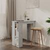 Bar Table - vidaXL - 809462 - Concrete Grey - Engineered Wood - 2 Seats